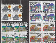Checoslovaquia #1740 - 1741a 1971 Nuevas NH en Cuadros Scott $51.00 "Arquitectura checa"