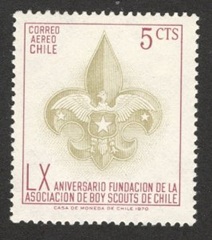 Chile #C311 1971 Nueva NH "LX Años de los Scouts en Chile"