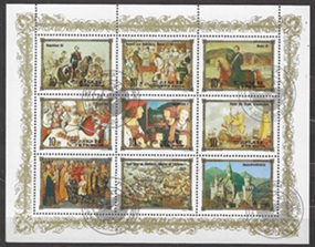 Corea del Norte #2441 1984 "pinturas de la monarquía europea"
