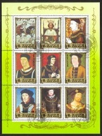 Corea del Norte #2442 1984 Serie completa en Minipliego CTO "Monarcas Britanicos"