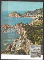 España #1203 1964 Tarjeta máxima "Tossa del Mar, Costa Brava"