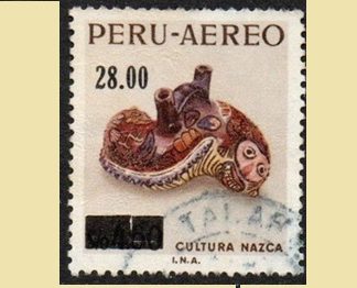 Peru #C452 1977 Sobreimpresa Matasello Talara "Cerámica cultura Nazca"