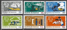 Rumania #2486 - 2191  1974  Serie completa "100 años de la U.P.U. -  Transporte y entrega de correo"