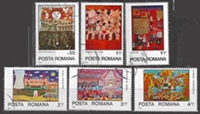 Rumania #2816 - 2821 1979  Serie completa "Dibujos infantiles"