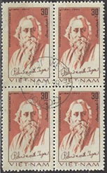Vietnam #1220  1982  Cuadro  "Rabindranath Tagore, poeta Bengalí"