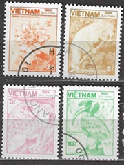 Vietnam #1475 - 1478 1984 "Flora y fauna"