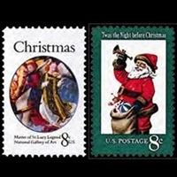 Estados Unidos  #1471 - 1472  1972  Serie completa Nueva NH "Navidad"