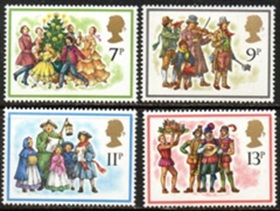 Gran Bretaña #847 - 850 1978 Serie completa Nueva NH "Cantos en Navidad"