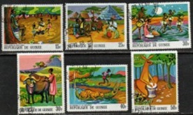 Guinea  #504 - 509  1968 "Leyendas africanas"