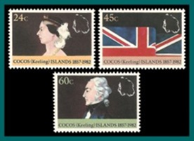 Islas Cocos #82-84 1982 Serie completa Nueva NH "Anexión a los Dominios Británicos"