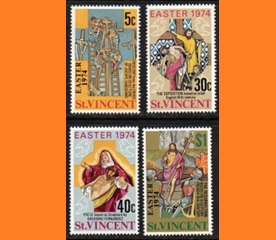 San Vicente #367 - 370 1974 Serie completa NH "Pascua"