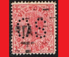Victoria, Australia #219 1905 Perfin