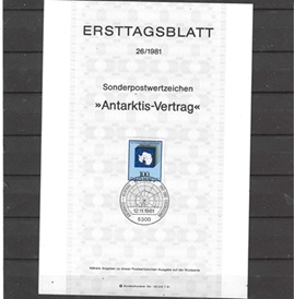 Alemania #1362 1981 Tarjeta informativa de primer día "20 Años del tratado Antártico"