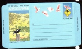 Australia 1985 Aerograma Nueva NH «Cicatea sobre señal de cruce de canguros"
