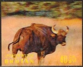 Bután #116E 1998 Nueva NH 3D " Gaur"