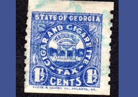Georgia, Estados Unidos GA SRS # CGC52 1940 Timbre de Ingresos Cigarros y cigarrillos