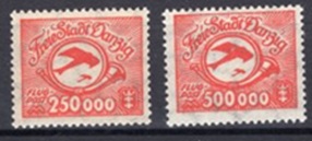 Danzig #C22 - C23 1923 Serie completa Nuevas (Hinged) "Aviones"