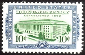 Estados Unidos #R733  1962 Nueva LH Sello de ingresos Documentos "Edificio de la Oficina Impuestos"