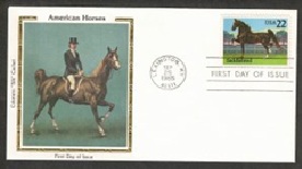 Estados Unidos #2157 1985 FDC  "Caballo Saddlebred americano"