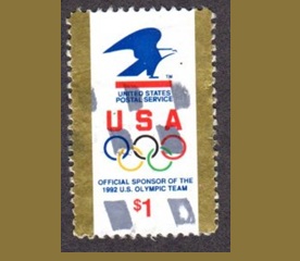 Estados Unidos #2539  1991 "USPS Patrocinador oficial del equipo olímpico"