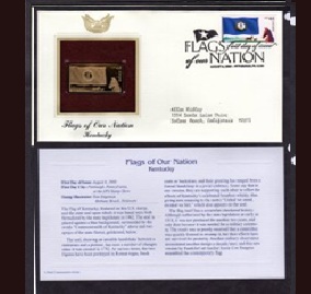 Estados Unidos #4293 2008 FDC con reproducción chapado en oro «Michigan»