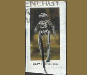 Estados Unidos #5577 2021 Autoadhesivas en papel «Star Wars Droide L3-37»