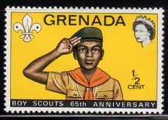 Granada #468 1972 Nueva NH "65 años de los scouts"