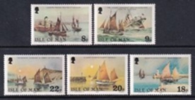 Isla de Man #184-185 1981 Serie completa Nuevas NH "Barcos de pesca - Centenario de la Misión Nacional Real a los Pescadores de Altura"
