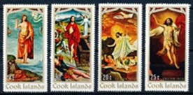 Islas Cook #273 - 276  1970 Serie completa Nueva LH "Pascua - Obras de Murrillo"