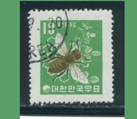 Korea #302 1961 "Abeja sobre panal"