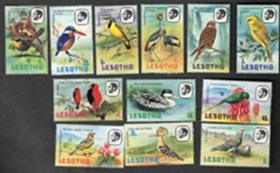 Lesoto #331 - 342 1981 Nuevas NH Scott $10,55 "Aves"