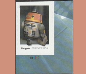 Estados Unidos #5582 2021 Nueva NH con código de barras posteriores "Star Wars Droide Chopper"