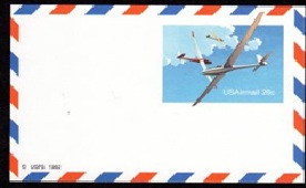 Estados Unidos #UXC20 1980 Entero postal Nuevo "Planeadores"