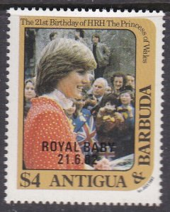 Antigua #674 1882 Nueva NH "Princesa Diana"