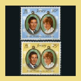 JERSEY #280 - 281 1981 Serie completa Nuevas NH "Diana Boda Real"