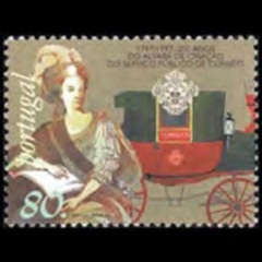 PORTUGAL #2186 1997 Nueva NH "Carreta de coreo - Servicio Postal"
