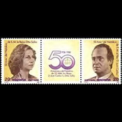 España #2543a  1987 Serie completa Nueva NH "60 años del natalicio de los Reyes de España"