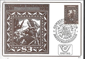 AUSTRIA #1173  1981 Maxicard "Saga de los Nibelungos - Centenario del nacimiento de Wilhelm Dachauer"