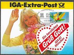 Alemania #1391 1983 Maxicard "45 Edicion del show internacional de horticultura"