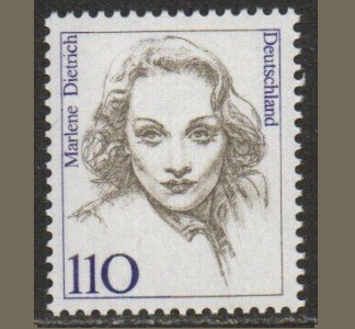 Alemania #1727 1992 Nueva NH "Marlene Dietrich, actris y cantate antinazi"