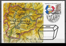 Andorra Administracion Española #156 1983 Maxicard "50 Años de sufragio universal"