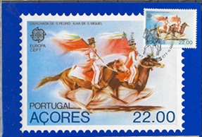 Azores, Portugal #322 1981 Maxicard "Cabalgata de San pedro"