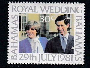 Bahamas # 490 1981 Nueva NH "Diana, Boda Real"