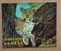 Bután #116A 1998 Nueva NH 3D "Leopardo"