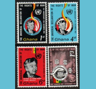 Ghana #160 - 163 1963 Serie completa NH "Eleanor Roosevelt"