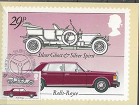 Gran Bretaña #1005 1982 Maxicard "Rolls Royce"