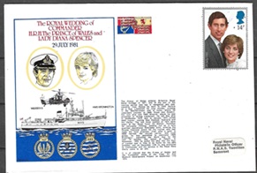 Gran Bretaña #950  1981 FDC «Diana, Boda Real»