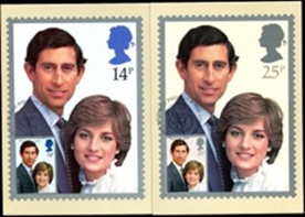 Gran Bretaña #950 - 951  1981 Maxicard "Diana, Boda Real"