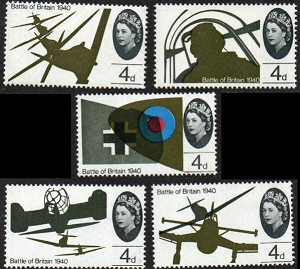 Gran Bretaña #430 - 437 1965 Nuevas NH "WWII Batalla de Gran Bretaña"