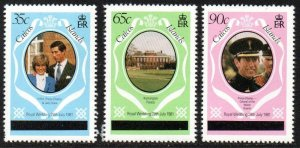Islas Turcas y Caicos #8 - 10 1981 Serie completa Nueva NH "Diana, Boda Real"